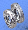 Verlobungsringe Trauringe , Eheringe mit Stein , Silber 925 , Gravur Gratis J7-1
