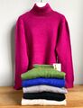 Pullover Rollkragen Damen Gr. 36 38 40 42  S M L XL weich 6 Farben Feinstrick