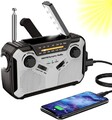 Solar Radio AM/FM Tragbar Kurbelradio Dynamo Notfallradio mit 4000mAh Wiedera...
