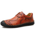 Handgefertigte Flache Freizeitschuh Herren Halbschuhe Aus Echtem Leder Mokassins
