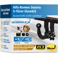ANHÄNGERKUPPLUNG abnehmbar für Alfa Romeo Stelvio ab 17 +13pol E-Satz ABE