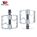 WEST BIKING Fahrrad Pedale 3 Versiegelte Kohlefaser Axle Rennrad Pedale Silber