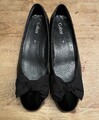 Gabor Damen Halbschuhe Ballerinas Slipper Loafers Schleife Schwarz Gr.9 (43) Top