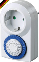 Brennenstuhl Zeitschaltuhr MMZ 20, Mechanische Timer-Steckdose (Tages-Zeitschalt
