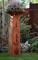 Deko Säule Carpe Diem | Edelrost Metall Rost Pflanzschale Garten Gartendeko    