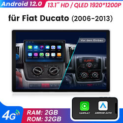 13.1"Für Fiat Ducato 2006-2023 Android 12 Autoradio GPS Apple CarPlay 2+32GB SWC