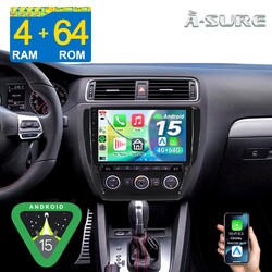 4+64G Android 15 Autoradio Apple Carplay GPS Navi Für VW Jetta IV 2011-2018