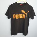  Puma Sport Herren T-Shirt mittelschwarz Mitte Logo grafische Katze T-Shirt