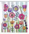 WENKO Textil Duschvorhang Badewannenvorhang 180x200 cm inkl Ringe Full Bloom