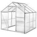 Alu Gewächshaus Gartenhaus Tomaten Treibhaus Frühbeet Pflanzenhaus 190x185x195cm