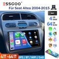 DAB+ Für Seat Altea 2004-2015 Toledo Carplay 64G Android14 Autoradio GPS FM KAM