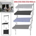 200-400cm Balkonmarkise Klemmmarkise Alu Sonnenschutz Höhenverstellbar Markise