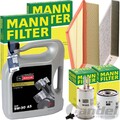 MANN INSPEKTIONSPAKET+ORIGINAL 5W30 MOTORÖL passend für VOLVO S80 II V70 III 2.0