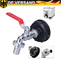 IBC Adapter Grobgewinde 3/4 Zoll Kugelhahn Auslaufventil Regenwassertank Messing