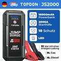 TOPDON JS2000 Auto Starthilfe Jump Starter 16000mAh Ladegerät Booster Powerbank