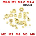 Sechskantmuttern,M0.8 M1 M1.2 M1.4 M2 M2.5 M3 M4 M5 M6 DIN 934 , Messing ,Mutter