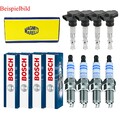 4x MAGNETI MARELLI Zündspule +4x BOSCH Zündkerze Doppel Iridium für Mitsubishi