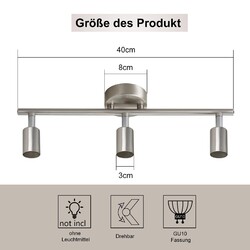 LED Deckenleuchte Drehbar 3/4 Flammig LED Strahler GU10 Küchenlampe ohne Lampen