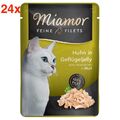 MIAMOR FILETS FEINSTES KATZENFUTTER NASSFUTTER MIT HUHN & GEFLÜGEL  24 x 100g