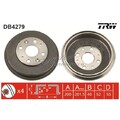 2x TRW Bremstrommel hinten DB4279 | 738594