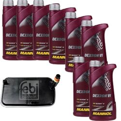 8 L MANNOL Getriebeöl Dexron VI FEBI Getriebeölfilter für BMW X3 3.0d 3.0sd