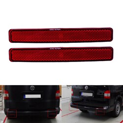2x Rot Reflektor für VW T5 Transporter 2003-11 Hinteren Stoßstange Rückstrahler