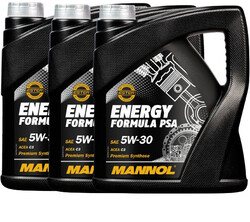 3x4 Liter MANNOL Energy Formula PSA 5W30 FIAT 5W-30 C3 PEUGEOT Motoröl CITROËN