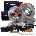 ATEC BREMSSCHEIBEN+BREMSBELÄGE BREMSKLÖTZE VORNE+HINTEN FÜR AUDI TT 8N 98-06