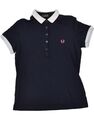 Fred Perry Damen-Poloshirt UK 20 2XL marineblau Baumwolle BK99
