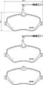 BREMBO P 61 119 Bremsbelagsatz, Scheibenbremse für CITROËN,FORD,PEUGEOT