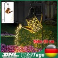 Außenleuchte Solarlampe Steckleuchte LED Gießkanne Bronze Gartendeko Erdspieß
