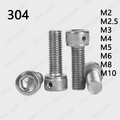 304 Edelstahl Zylinderschraube Innensechskant mit Loch auf Kopf M2 M3 M4 M5-M10