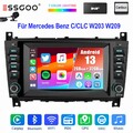 DAB+ Autoradio 2+32G Android 13 Carplay GPS RDS Für Benz C-Klasse W203  W209