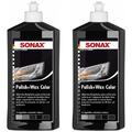 2 x SONAX Polish+Wax Color schwarz 500 ml  Farbpolitur Lackpolitur Wachs