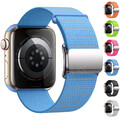 Nylon Magnet Armband Für Apple Watch Ultra 1/2 Series 10 9 8 7 6 5 SE 4 38-49mm