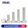 Sechskantschrauben M2 Edelstahl A2 V2A DIN 933 Maschinen Gewinde Schrauben