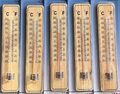 1 3 5 10 Thermometer 20cm HOLZ Holzthermometer Außenthermometer Innenthermometer