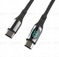 USB-C Typ-C Daten Kabel LED Display Anzeige Ladekabel PD 100W Schnellladekabel