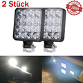 2X 48W LED Arbeitsscheinwerfer Offroad Scheinwerfer für JEEP Bagger SUV 12V 24V