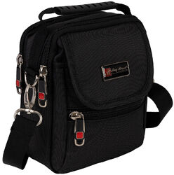 Bag Street Kleine Herrentasche  Gürteltasche Schultertasche T0115_1 Schwarz