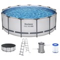 Bestway 5618W Frame Pool Steel Pro MAX Swimmingpool rund Ø396x122cm Komplett-Set