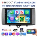 Android 13 Carplay Autoradio Für Benz Smart Fortwo 451 11-15 32G KAM GPS SWC BT
