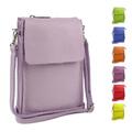 ITAL DAMEN LEDER TASCHE Schultertasche Handytasche Crossbody Umhängetasche Reise