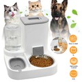 2in1 Katzen Hunde Futterautomat Automatischer Futterspender Trockenfutterspender