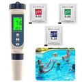 5in1 PH Wert Wasser Messgerät Digital Messer Tester Aquarium Pool Prüfer pH 0-14