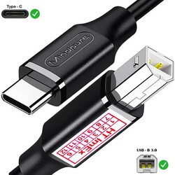 USB-C auf USB B 2.0 Scanner Druckerkabel für Canon PIXMA iP2000, iP5100, iP2600