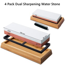 Schleifstein-Set Rutschfester Messerschärfer 1000 / 6000 Abziehstein Wetzstein