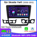 10" Für Skoda Yeti 2008-2013 Android 14 Autoradio GPS NAVI BT FM SWC 4+64GB DAB+