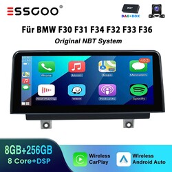 DAB+ 8 Core 8+256GB Für BMW F30 F31 F32 F33 NBT Autoradio Android 14 GPS CarPlay