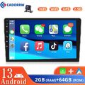 2+64G Carplay 10.1" Android 13 Autoradio GPS Navi Bluetooth WiFi Doppel 2DIN RDS